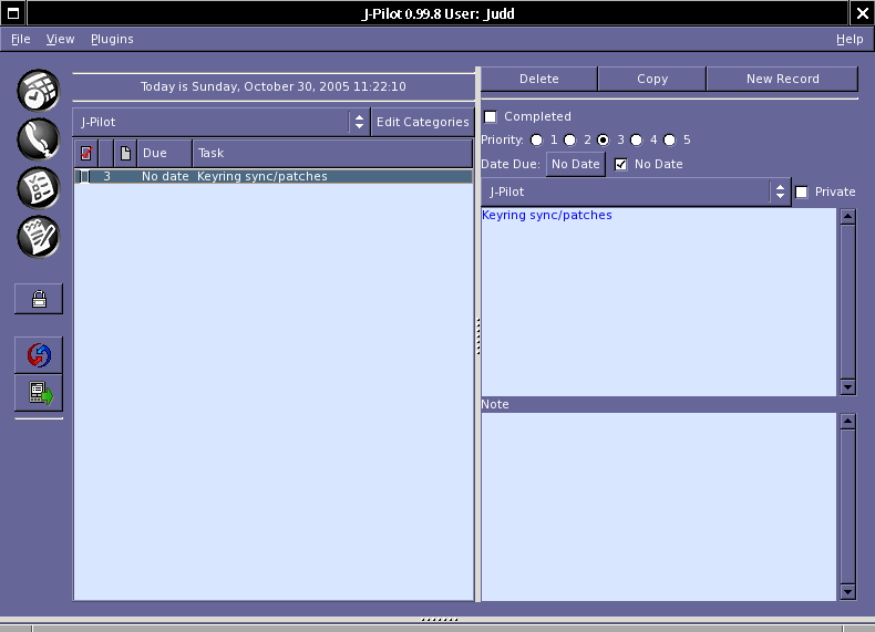 ToDo Screenshot: Download full documents with images at http://jpilot.org